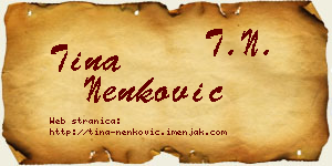 Tina Nenković vizit kartica